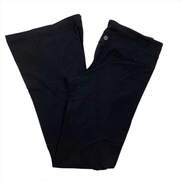 lululemon athletica Pants - Lululemon Black Flare Wide Leg Yoga Pants Leggings